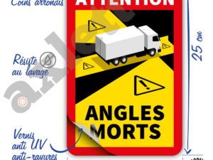 Sticker Autocollant Angles morts poid lourd camion porteur semi remorque camping car LKW TRUCK